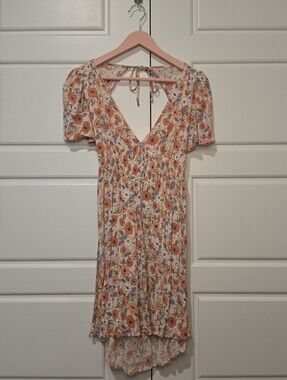 Timing Floral Cutout Open Back Dress Size Medium